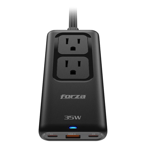 [PS-235USBC] Cargador Rápido GaN de 35W con Regleta de 1250W Forza Power Technologies