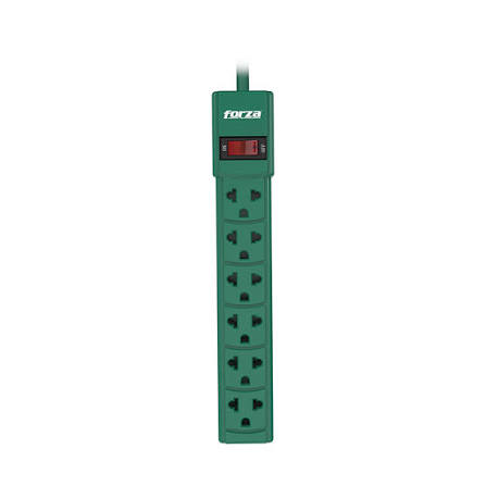 [PS-001G] Regleta Eléctrica de Distribución Forza de 6 Tomacorrientes Universales