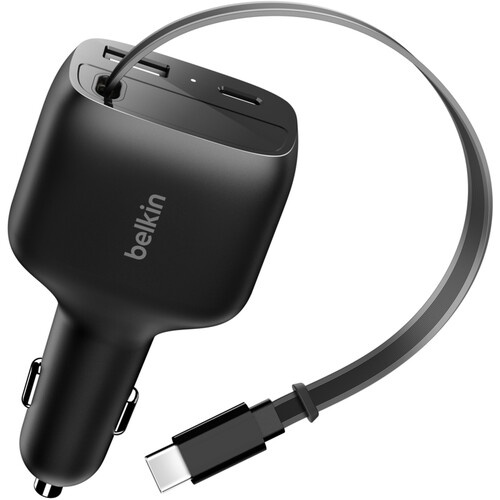 [CCC001fqBK] Cargador de Carro Belkin BoostCharge 75W USB-C/A