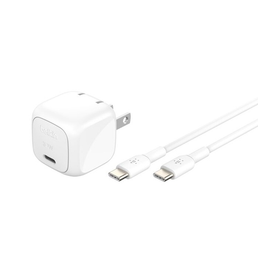 [WCA008dq1MWH-B6] Cargador de Pared Belkin BoostCharge Compact USB-C 30W 