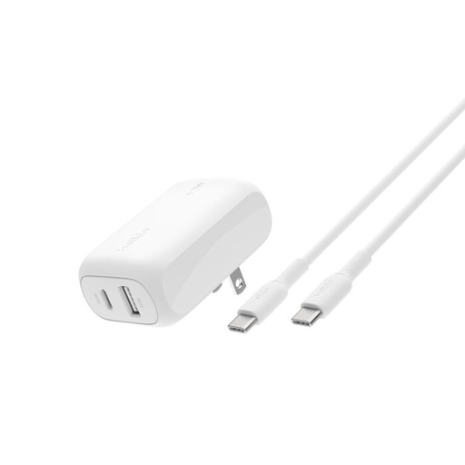 [WCB009dq1MWH-B6] Cargador de Pared Belkin BoostCharge 42W USB-C/A