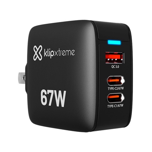 [KMC-500] Cargador de Pared Klip Xtreme PowerWall 67 USB-C/A