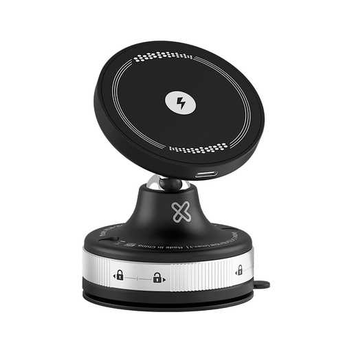 [KCW-250] Soporte para Carro con Cargador Inalámbrico Klip Xtreme PowerCar Dock KCW-250 15W USB-C