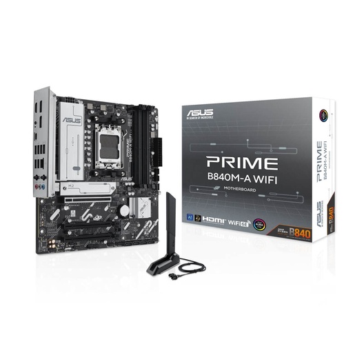 [PRIME B840-PLUS WIFI] Tarjeta Madre ASUS PRIME B840-PLUS WIFI ATX Socket AM5 DDR5 con Wi-Fi 6E
