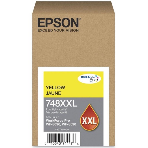 [T748XXL420-AL] Cartucho de Tinta Amarilla Epson XXL DURABrite Pro 