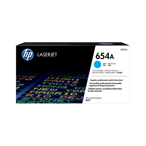 [CF331A] Tóner HP 654A Cian de Capacidad Estándar