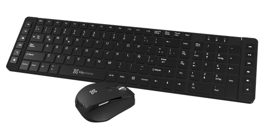 [KCK-270S] Teclado y Mouse Inalámbrico Klip Xtreme Revolution USB Negro Español