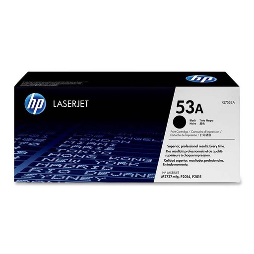 [Q7553A] Cartucho de Tóner H.P. Laserjet Original Negro 53A