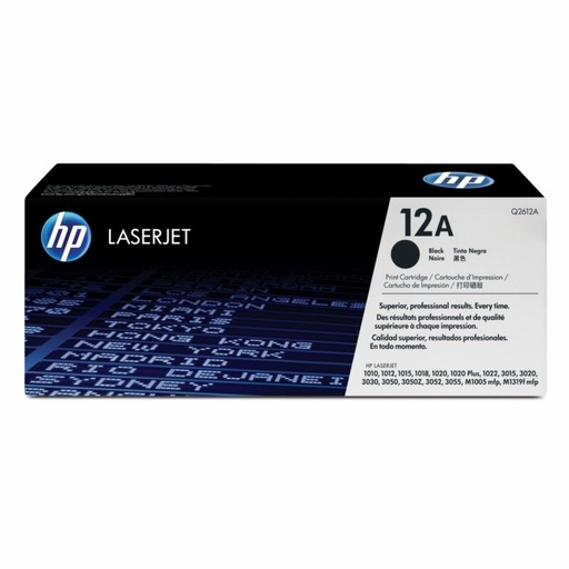 [Q2612A] Cartucho de Tóner Original H.P. LaserJet Negro Q2612A =12A