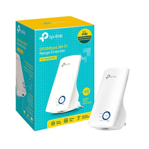 [TL-WA850RE] Extensor TP-LINK TL-WA850RE 1 x Puerto Ethernet 10/100Mbps (RJ45) Botón para Reiniciar 2 Antenas Internas Frecuencia 2.4~2.4835GHz