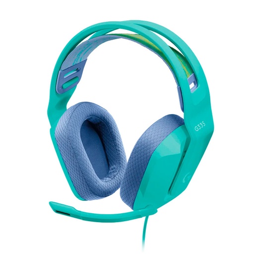 [981-001023] Audífonos LOgitech G335 Micrófono unidireccional Frecuencia de 20 Hz - 20 kHz Conector de Audio 3.5mm Menta