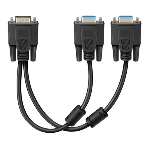 [506-072] Divisor pasivo de plug VGA a 2 jacks VGA Soporta VGA, SVGA, UVGA