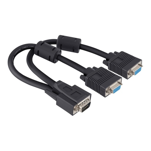 [506-072] Divisor pasivo de plug VGA a 2 jacks VGA Soporta VGA, SVGA, UVGA