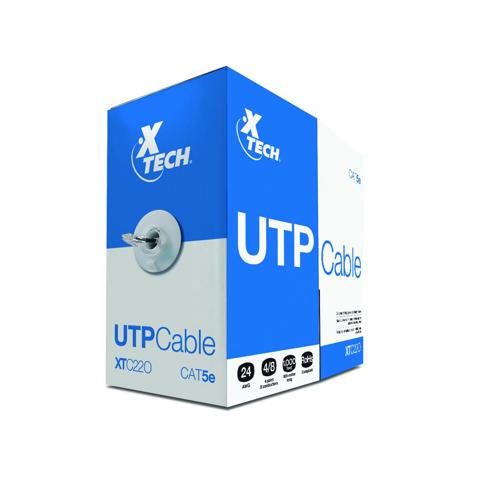 [XTC-220] Bobina de Cable UTP Xtech CAT5e 305Mts Color Gris