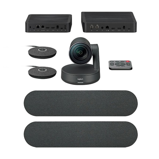 [960-001225] Kit de Video Conferencia Logitech RALLY PLUS 4k 1440p a 30fps Altavoz Rally
