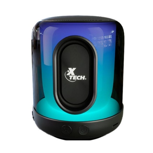 [XTS-617] Bocina Portátil Bluetooth Xtech BeatWave con luces LED Color Negro