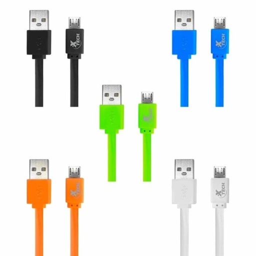 [XTG-231] Cable de Carga Xtech XTG-231 USB a Micro USB Multicolor 1 Metro-Paquete de 10