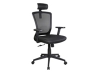 [XTF-OC414] Silla Ejecutiva para Oficina Xtech Mecanismo de Elevación por Gas Base de Nailon resistente Ajuste Inclinable Ruedas de Nailon, Color Negro