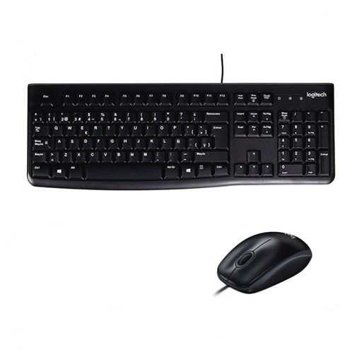 [920-004428] Teclado y Mouse Alámbrico Logitech MK120 USB Negro Español