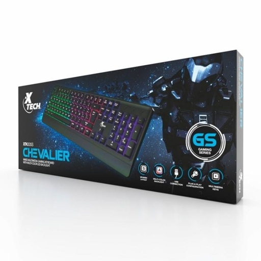 [XTK-505S] Teclado Gaming Xtech Chavalines Alámbrico ED Multicolor En Español
