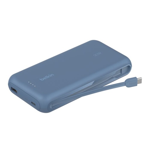 [BPB024fqBL] PowerBank Belkin 20K con Cable USB Tipo C Integrado Color Azul