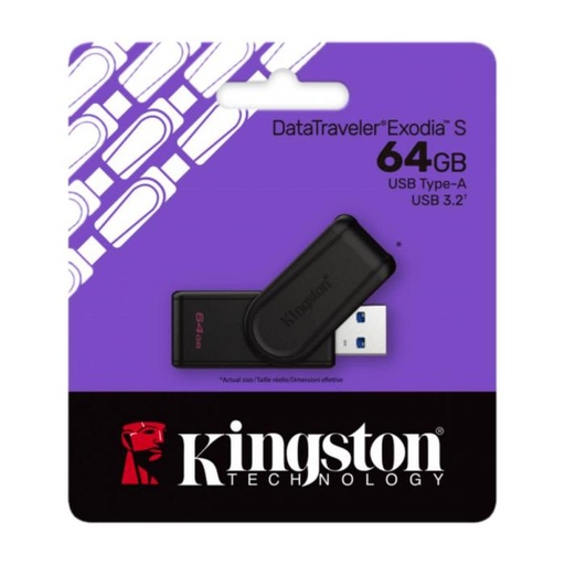 [DTXS/64GB] Memoria USB Kingston de 64GB USB 3.0 Negro