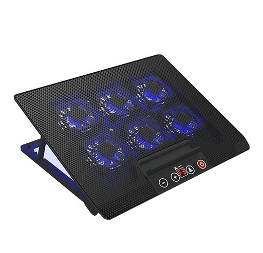 [XTA-161] Base Ventilada Xtech XTA-161 de 6 Ventiladores LED Azul 2 USB hasta 17"