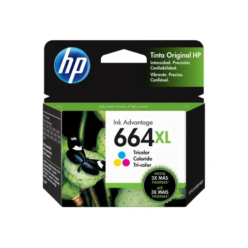[F6V30AL] Cartucho de Tinta H.P. 664XL Tricolor Original 